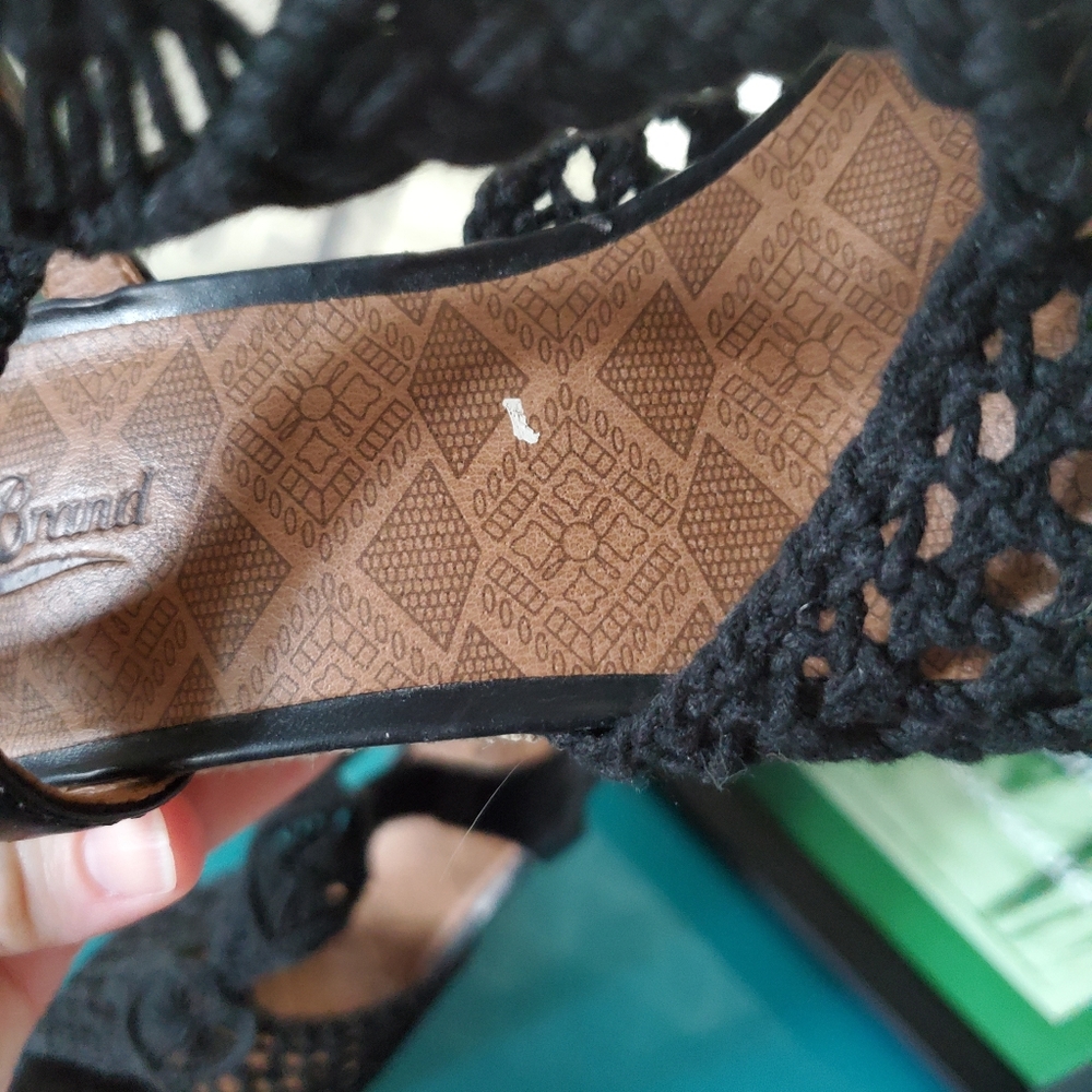 Lucky Brand Crochet Wedge Sandals - Picture 5 of 12